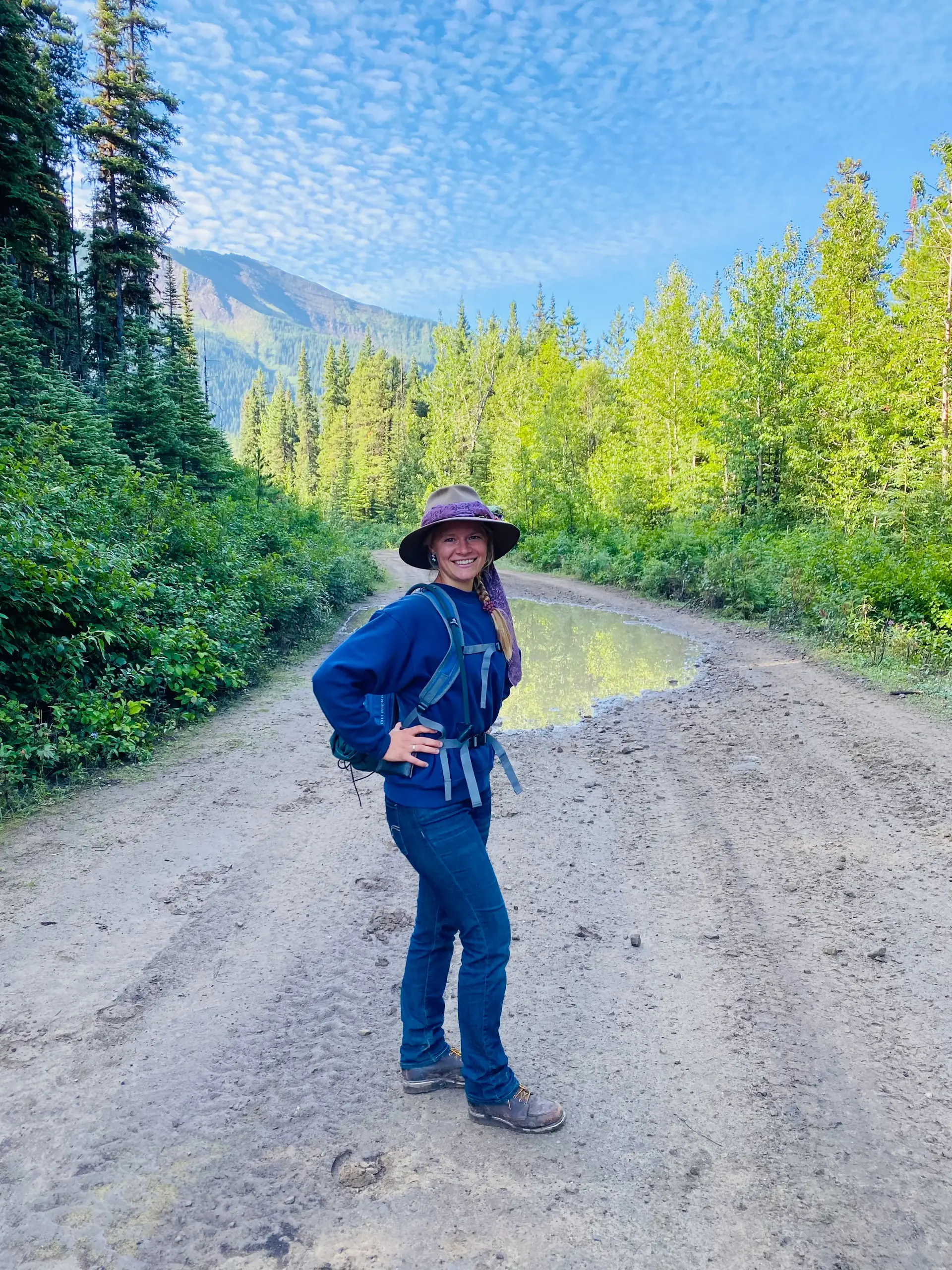 Linnae Biegel hiking - Founder of Peace Home Services